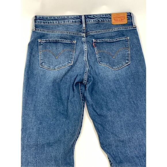 Levi's Women's 721 High Rise Skinny Distressed Cotton Jeans Blue Washed Size 31 - Picture 7 of 8